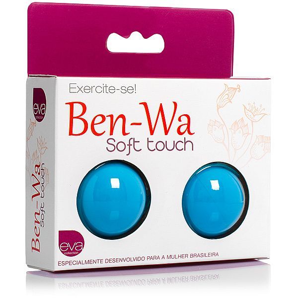 z(INDISPONÍVEL)Ben-Wa, para exercícios vaginais - em Soft Touch - Azul