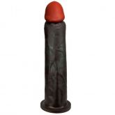(INDISPONÍVEL) PROTESE REALISTICA HOT BLACK 25X6 CM HOT FLOWERS