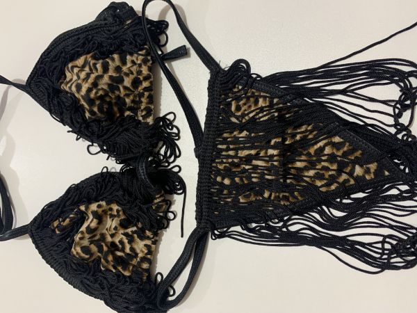 (VENDIDA) CONJUNTO ONÇA FRANJINHA M