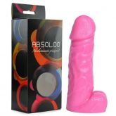 !                             ST**  Pênis Realístico Neon Rosa 20 cm Com Escroto E Vértebras -AB/L *