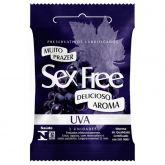 ! Preservativo Lubrificado Sex Free - Aroma Uva