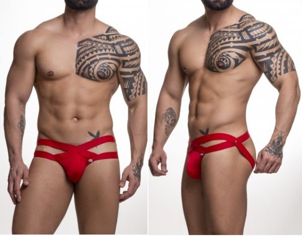 ! ST** JOCK VERMELHO COM ELÁSTICO FRONTAL DUPLO ABERTO SD *