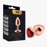 !                                        ST** Plug Anal Rose PEQUENO - PEDRA FORMATO CORAÇÃO INTT *