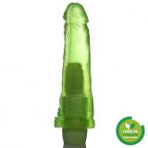 !                           **  (INDISPONÍVEL)  Prótese Gel Aroma Hortelã - 18,5x4,5 cm com vibrador