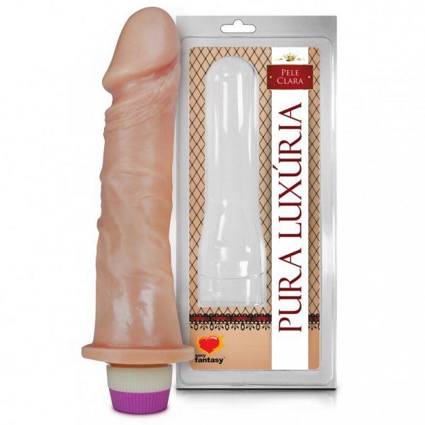 ! ST** PÊNIS REALÍSTICO COM VIBRO – 18X4,4 CM S/F *