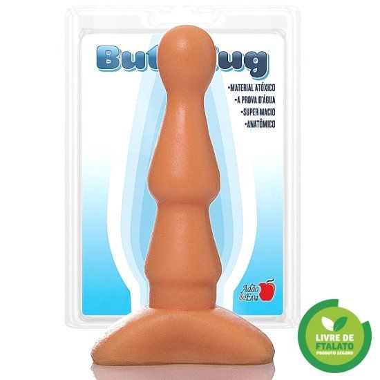 ! ** (INDISPONÍVEL) Plug anal bi-fase - Buttplug, 13x2,5cm,