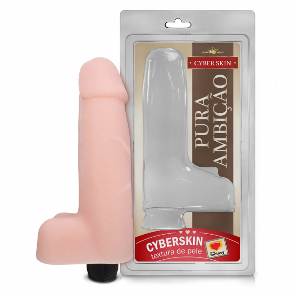 ! ST** PÊNIS EM CYBER COM VIBRO E ESCROTO 16 X 4,5CM S/F