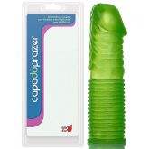 !                        **  (INDISPONÍVEL)  Capa peniana massageadora e lisa - 13cm - fosforescente