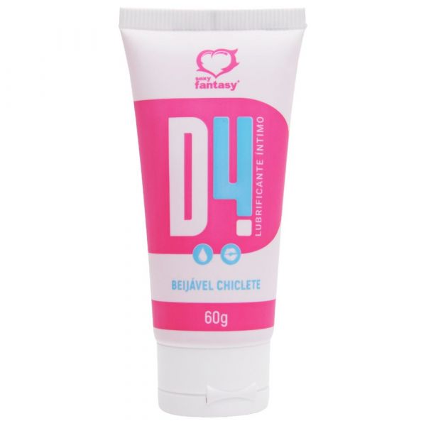 ! ST** D4 Lubrificante Íntimo Beijável SABOR CHICLETE 60G S/F *