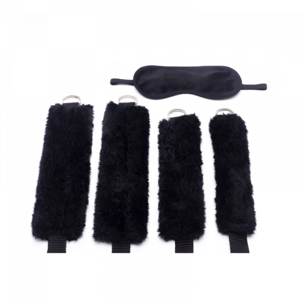 ! ST** KIT BONDAGEM AMARRAS COM VENDA PRETA *