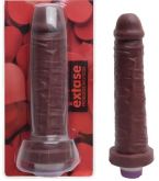 !                                        ST**  PRÓTESE REALÍSTICA COM VIBRADOR 20X4,5 CM CHOCOLATE *