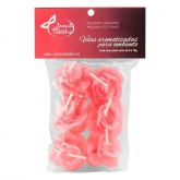 (INDISPONÍVEL) VELA FLUTUANTE ROSA 06 UNIDADES