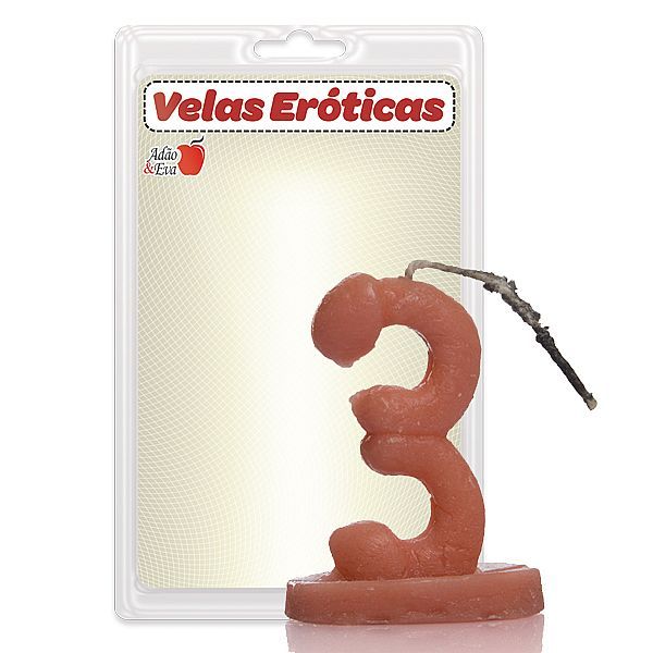 ! ST** Vela formato numero 3 - Três