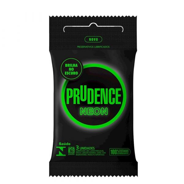 ! ST** PRESERVATIVO NEON COM 3 UNIDADES PRUDENCE